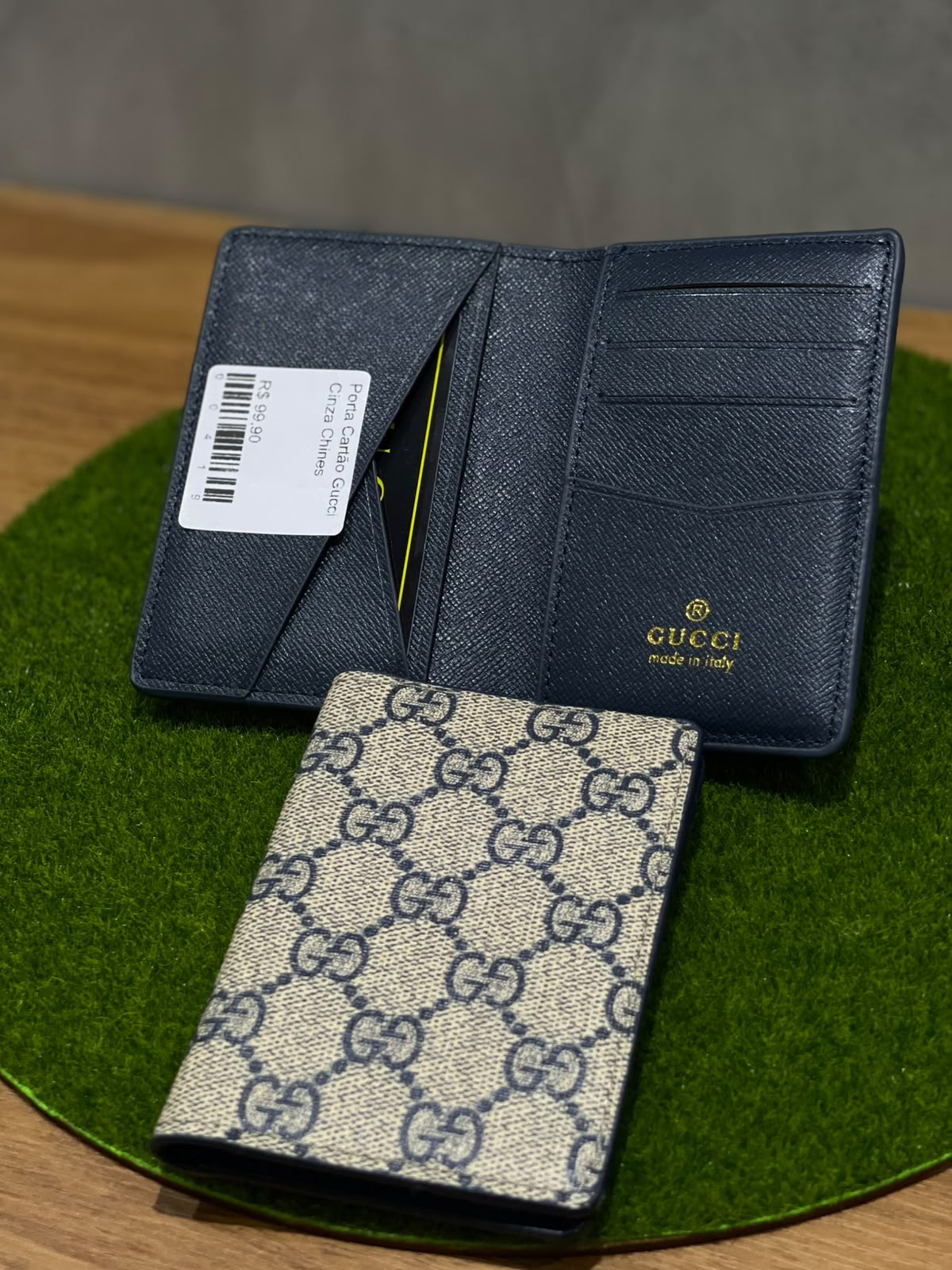 Porta Cartão - Gucci Bege/Azul