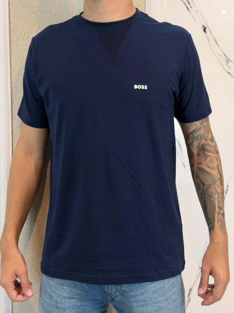 Camiseta Premium - BOSS - Azul
